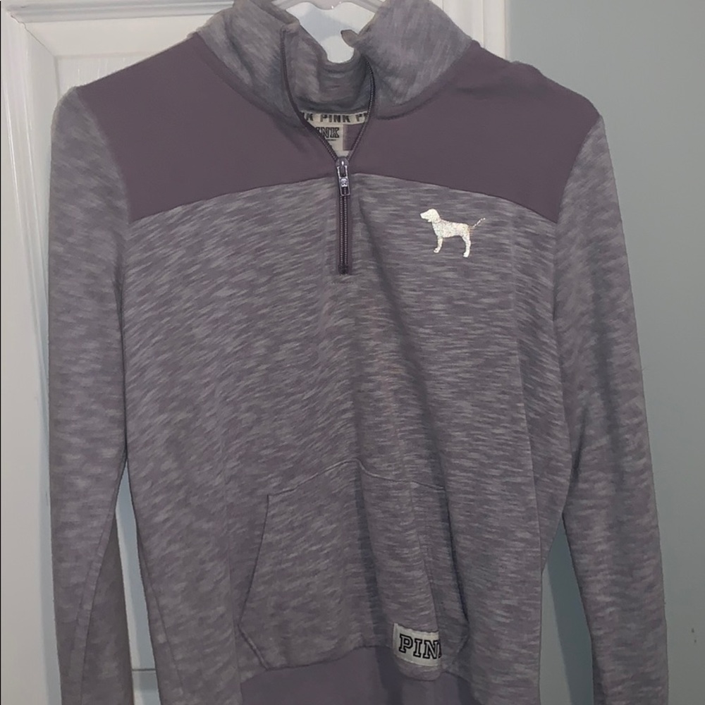 pink quarter zip